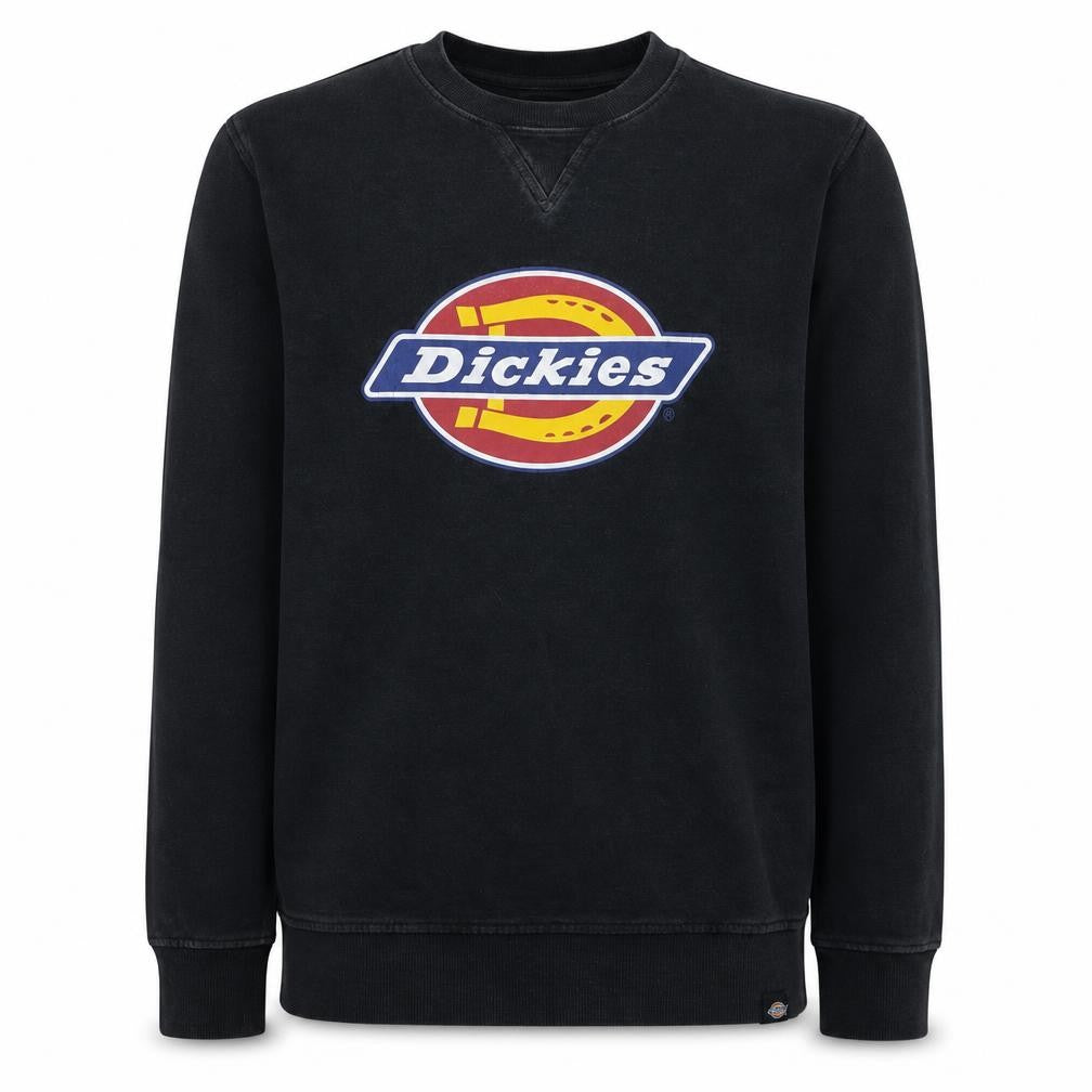 Dickies Men's Black Small Pullover Sweatshirt Crew Neck Logo