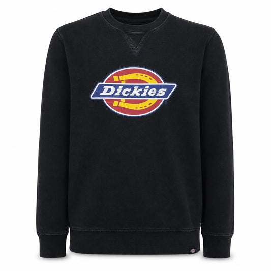 Dickies Men's Black Small Pullover Sweatshirt Crew Neck Logo