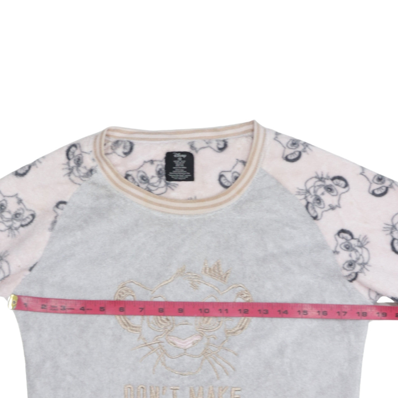Love to Lounge Disney Simba Grey Fleece Pyjama Top Women’s Size 10-12