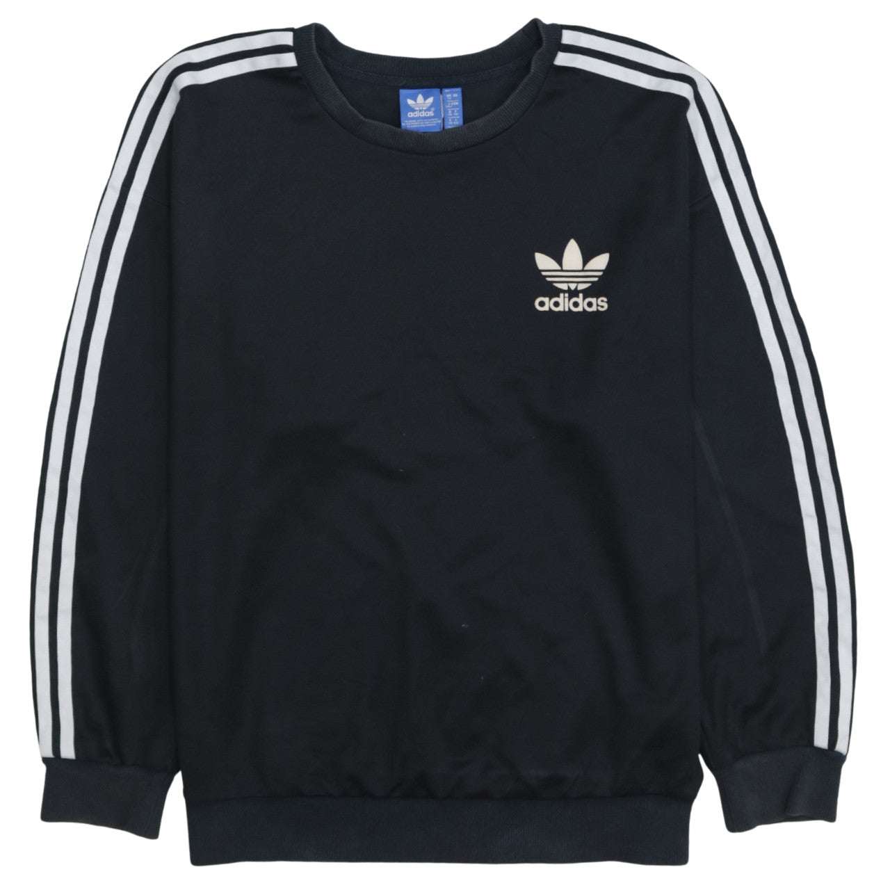 Adidas Women Black Size 12 Crew Neck Long Sleeve Sweatshirt