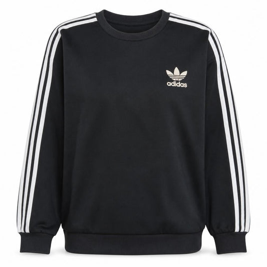 Adidas Women Black Size 12 Crew Neck Long Sleeve Sweatshirt
