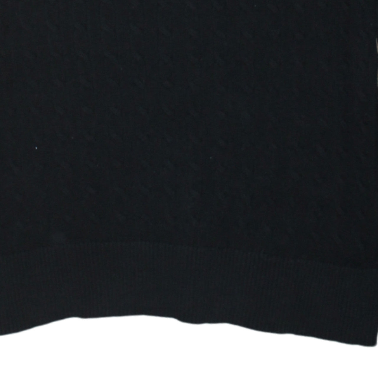 Tommy Hilfiger Men's Black Cable-Knit Cotton Crew Neck Jumper M
