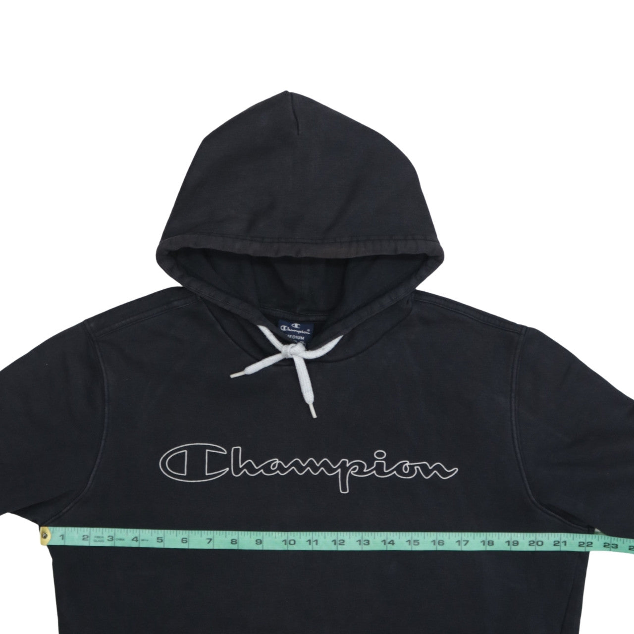 Champion Men's Black Medium Pullover Hoodie with Logo