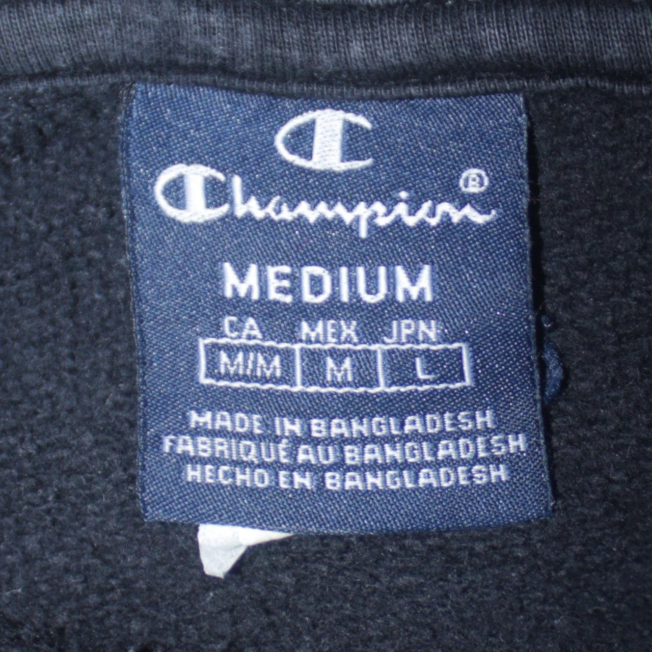 Champion Men's Black Medium Pullover Hoodie with Logo