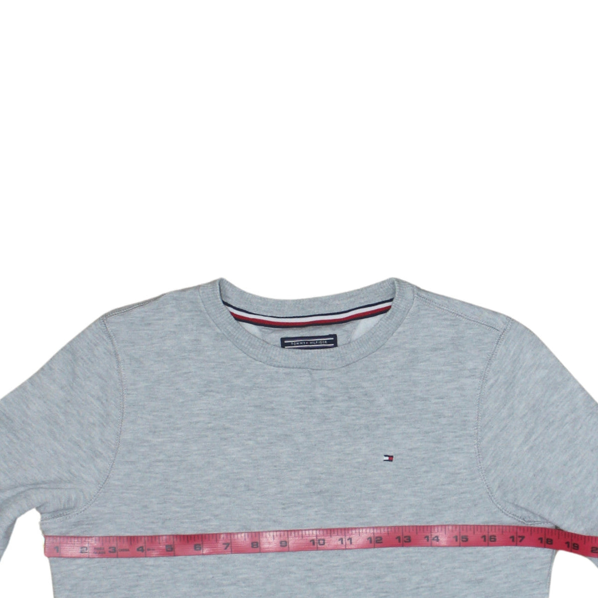 Tommy Hilfiger Boys Grey Sweatshirt Size 152 Cotton Blend Crew Neck