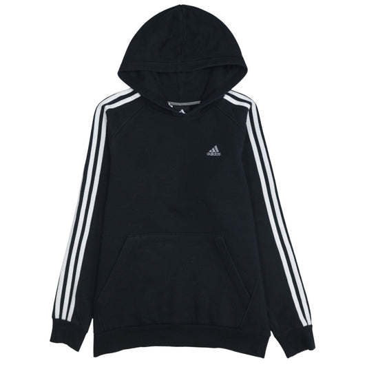 Adidas Boys Black 13-14 Years Pullover Hoodie Essentials 3-Stripes