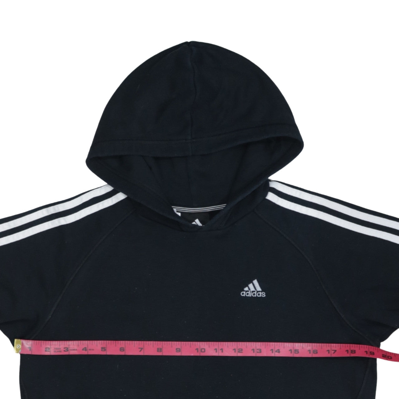 Adidas Boys Black 13-14 Years Pullover Hoodie Essentials 3-Stripes