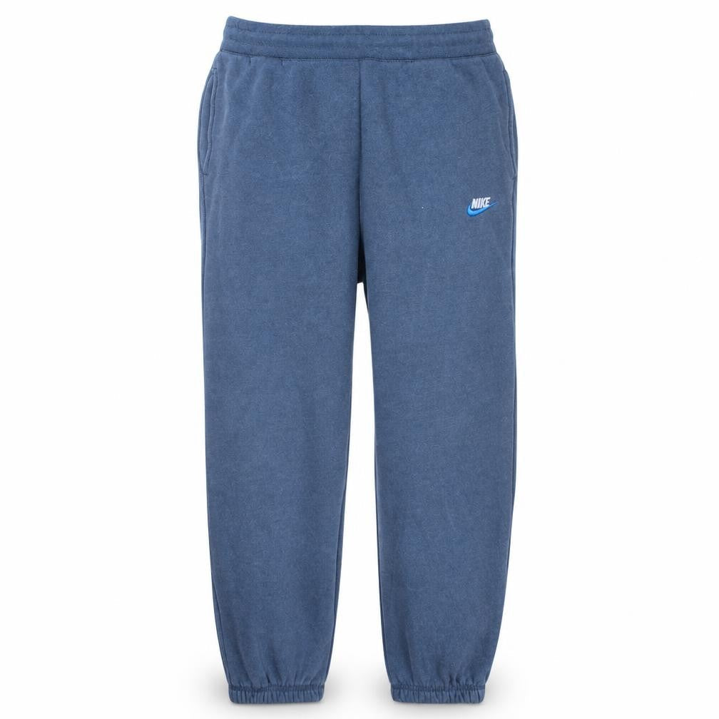 Nike Men Blue Fleece Jogger Sweatpants L Elastic Waist Activewear