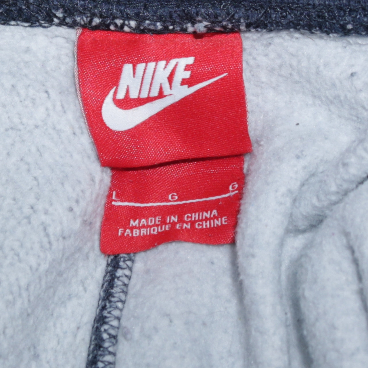 Nike Men Blue Fleece Jogger Sweatpants L Elastic Waist Activewear