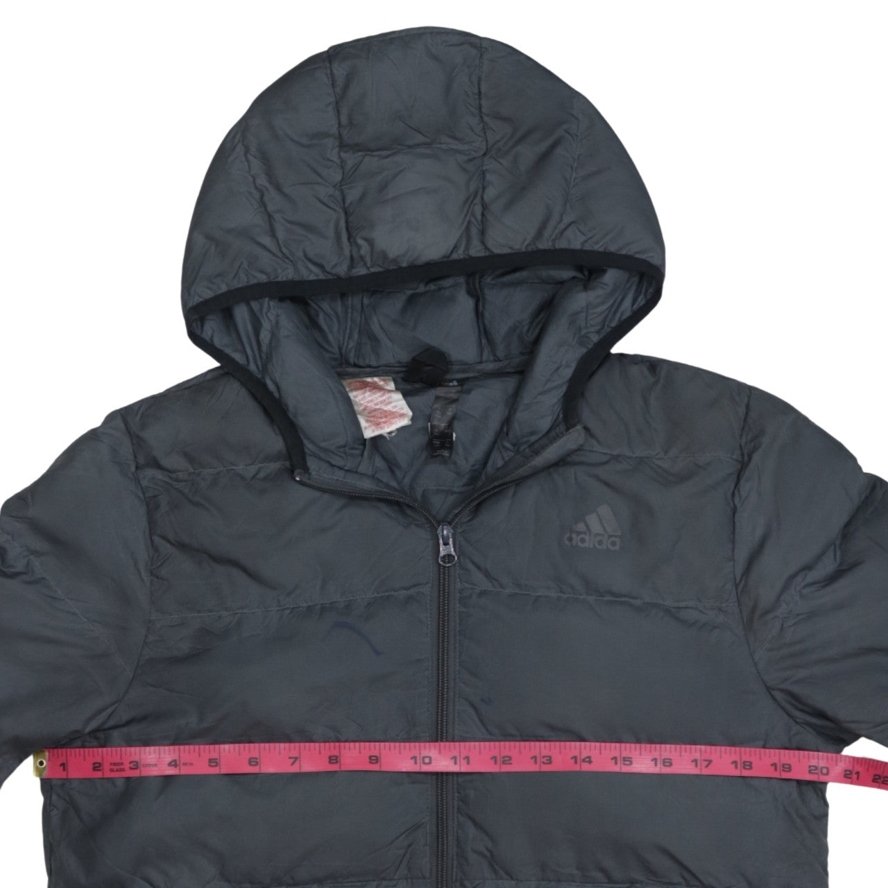 Adidas Boys Black Hooded Puffer Jacket Size 14 Years Winter Coat