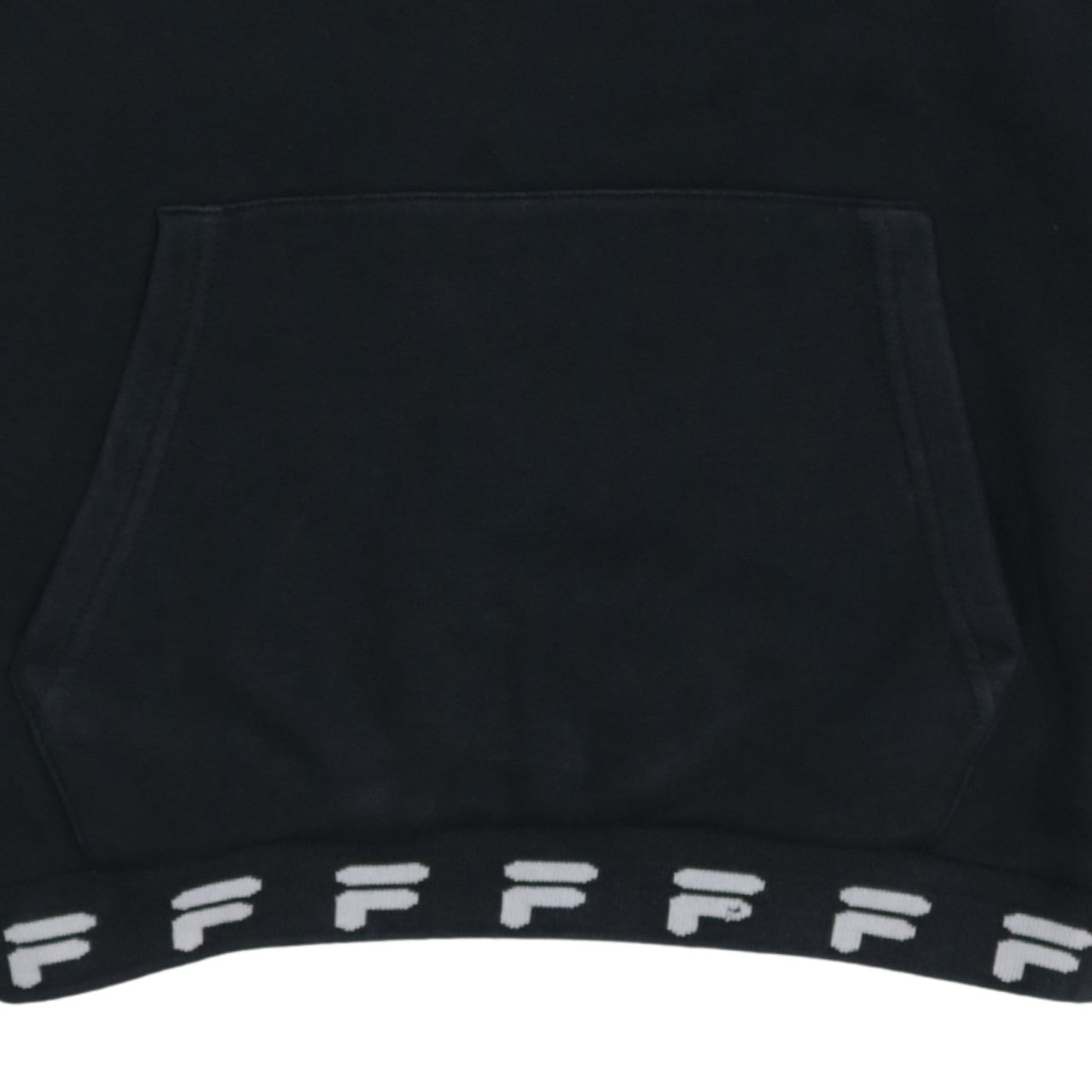 FILA Men's Black XS Pullover Hoodie Embroidered Logo Cotton Blend
