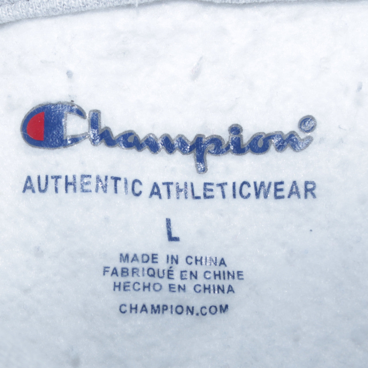Champion Boys White Pullover Hoodie Size L Embroidered Logo Cotton Blend