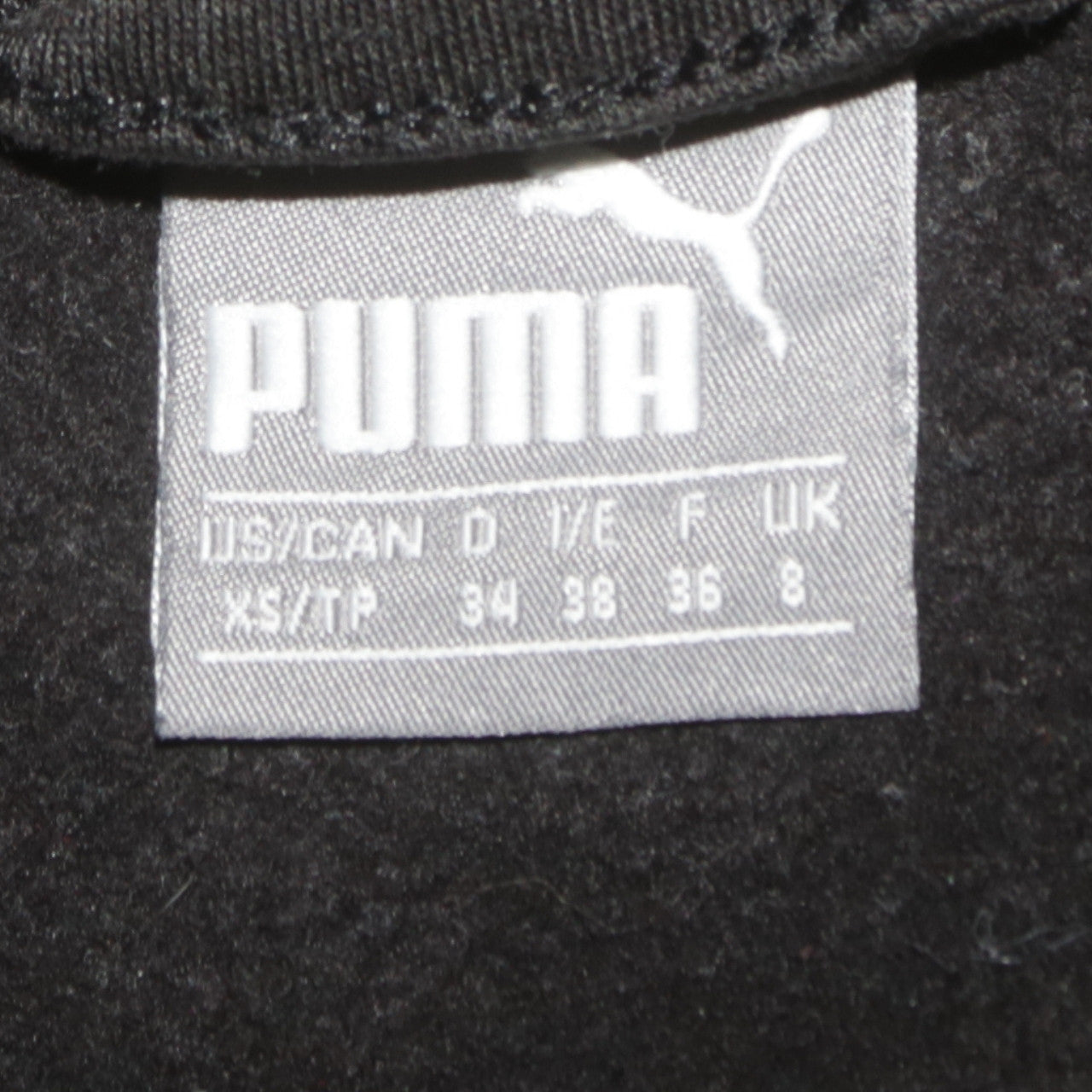 Puma Women's Black Full Zip Hoodie Size 8 Logo Graphic Sportswear