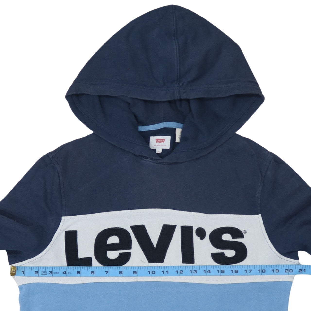Levi's Men's Blue Pullover Hoodie S Logo Graphic Sweatshirt