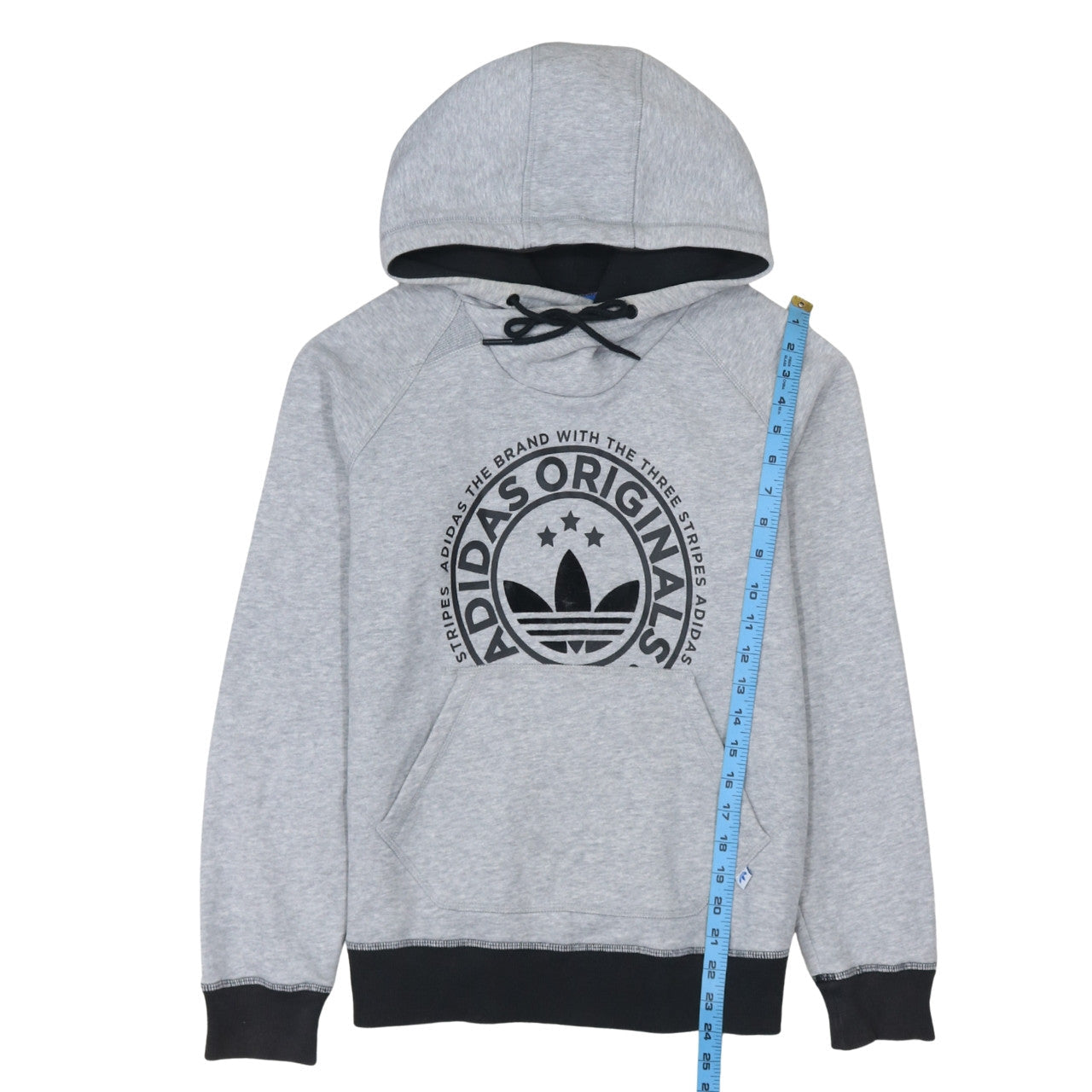 Adidas Originals Women's Grey Hoodie Size 12 Pullover Logo Sweatshirt