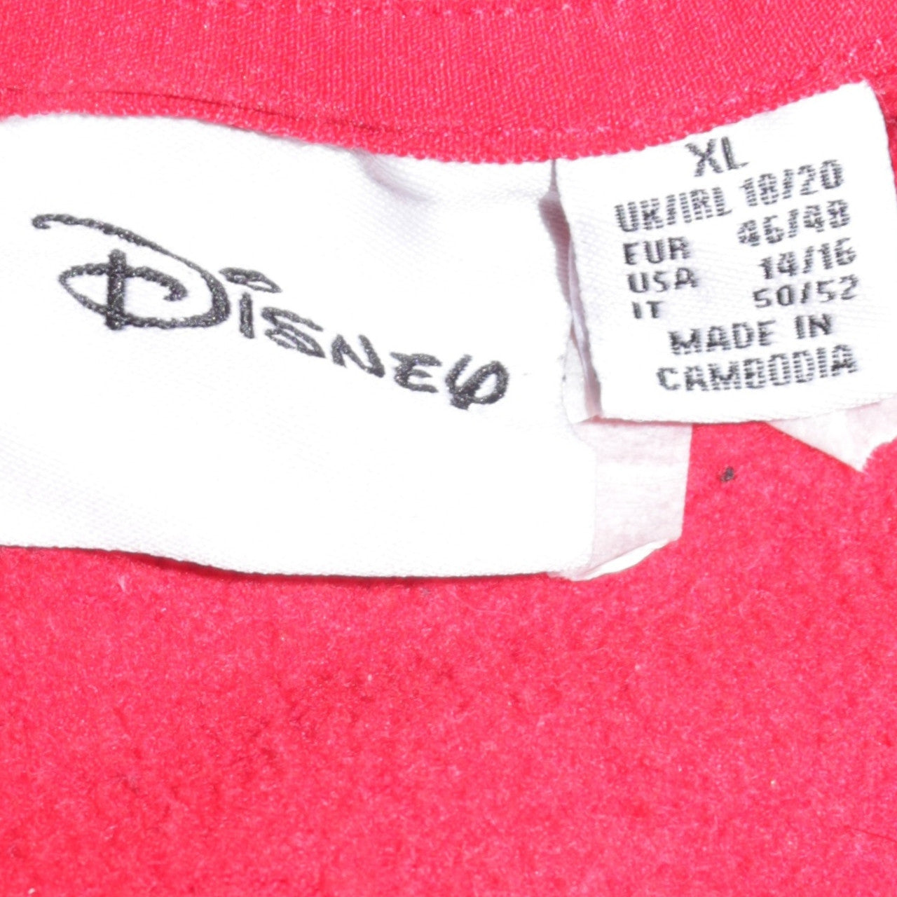 Disney Women Red Mickey & Friends Sweatshirt XL Crew Neck Pullover