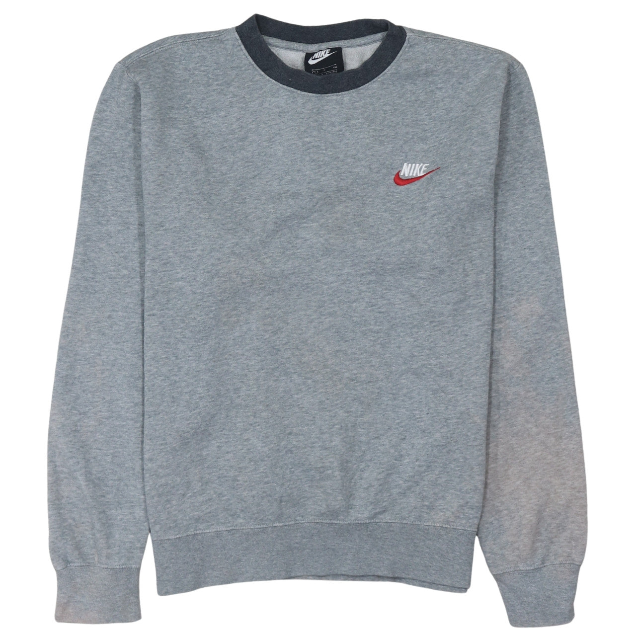 Nike Mens Grey Embroidered Logo Crew Neck Sweatshirt Small
