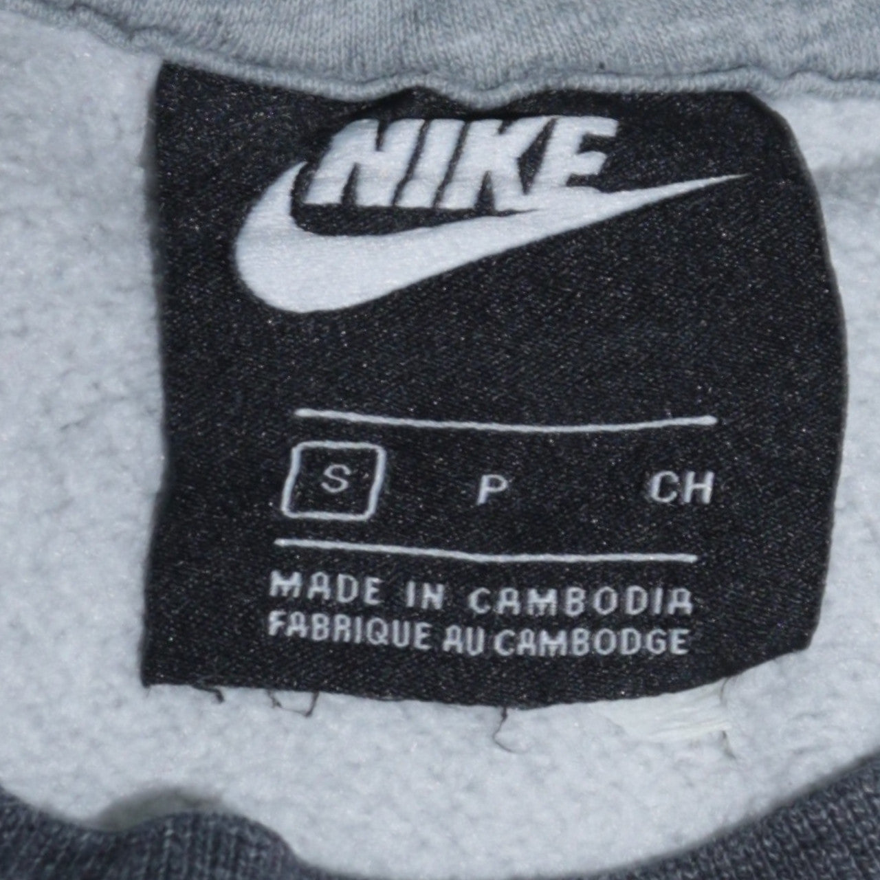 Nike Mens Grey Embroidered Logo Crew Neck Sweatshirt Small