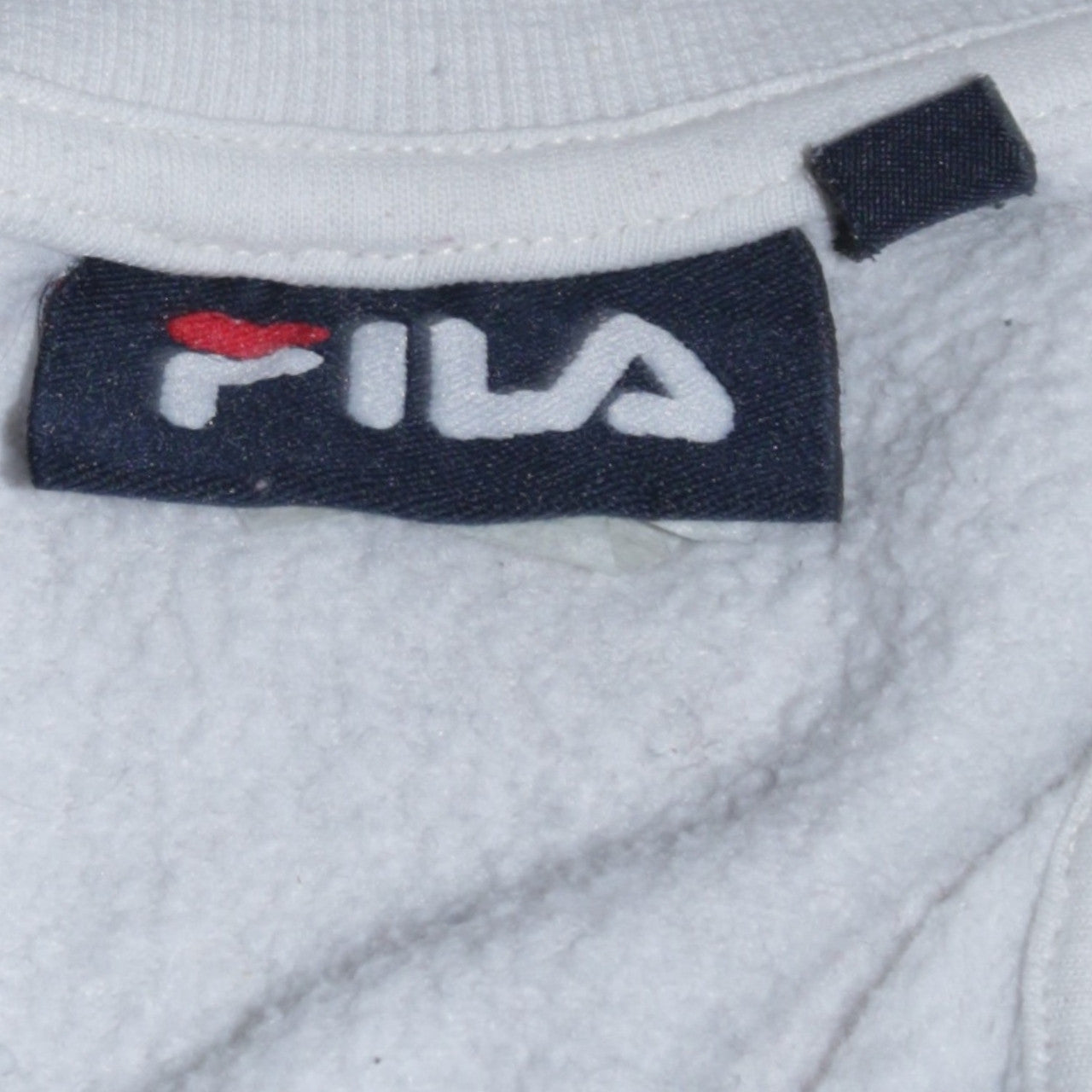 Fila Women’s White 1/4 Zip Sweatshirt Medium Cotton Blend Pullover