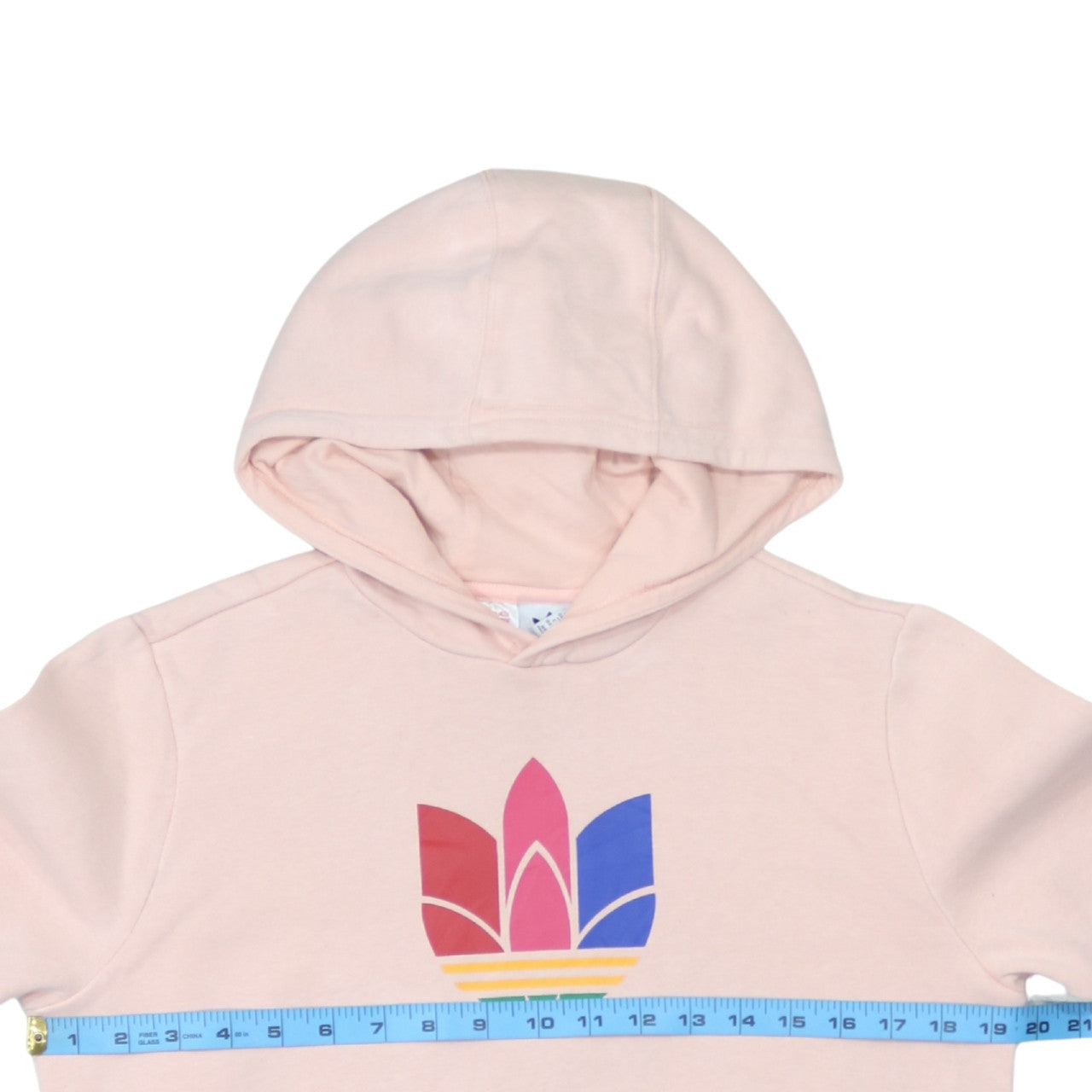 Adidas Girls Pink Logo Pullover Hoodie 13-14 Years Regular Fit Lightweight