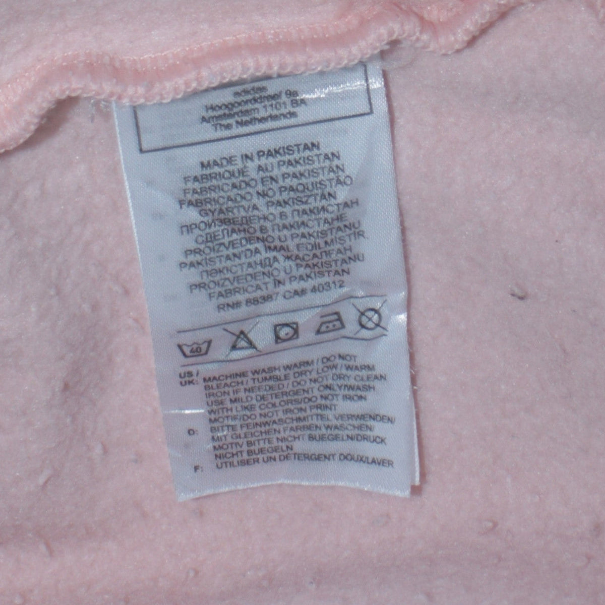 Adidas Girls Pink Logo Pullover Hoodie 13-14 Years Regular Fit Lightweight