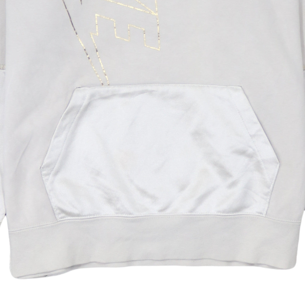 Nike Womens Beige XS Pullover Hoodie Gold Logo Just Do It