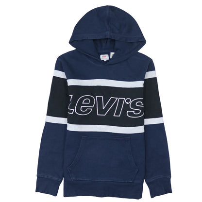 Levi's Mens Blue Striped Pullover Hoodie S Classic Logo