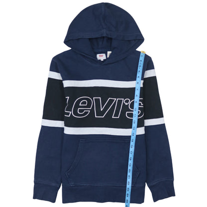 Levi's Mens Blue Striped Pullover Hoodie S Classic Logo