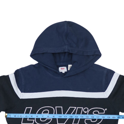 Levi's Mens Blue Striped Pullover Hoodie S Classic Logo