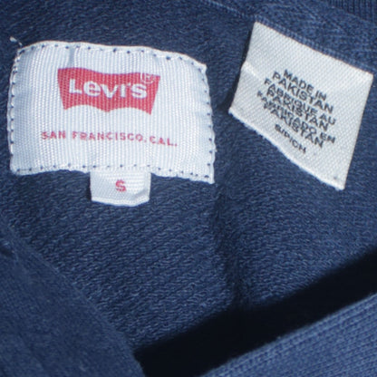 Levi's Mens Blue Striped Pullover Hoodie S Classic Logo