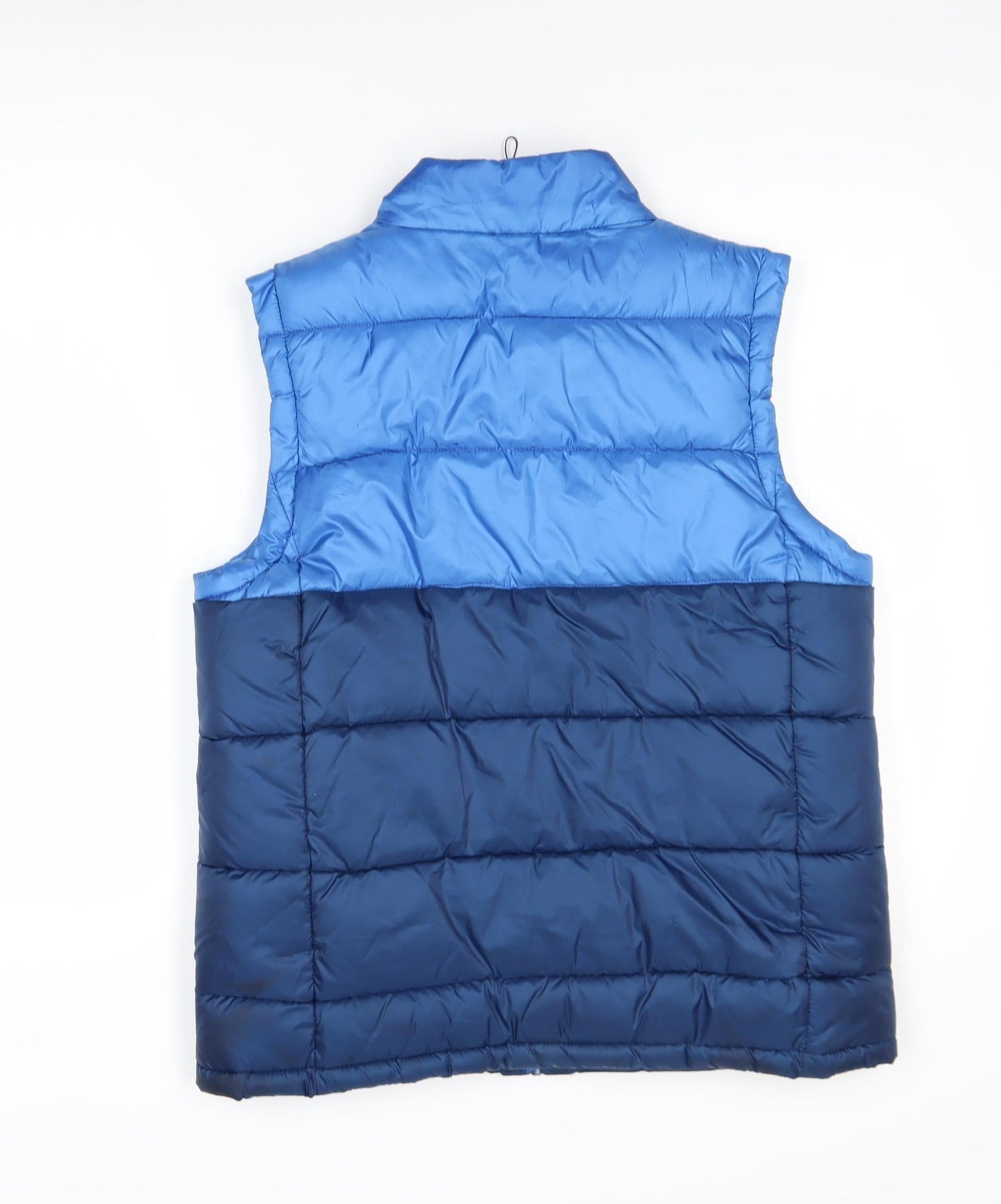 Hype Boys Blue Colourblock Puffer Gilet 14 Years Polyester Zip Waistcoat