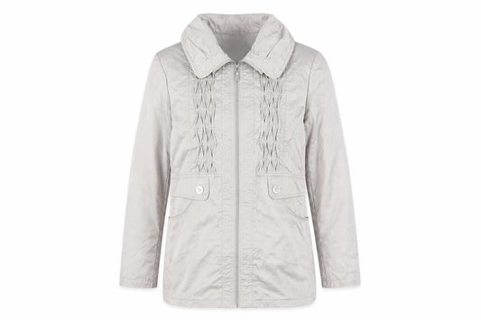 Finesse Women’s Grey Size 12 Mid-Length Zip Jacket