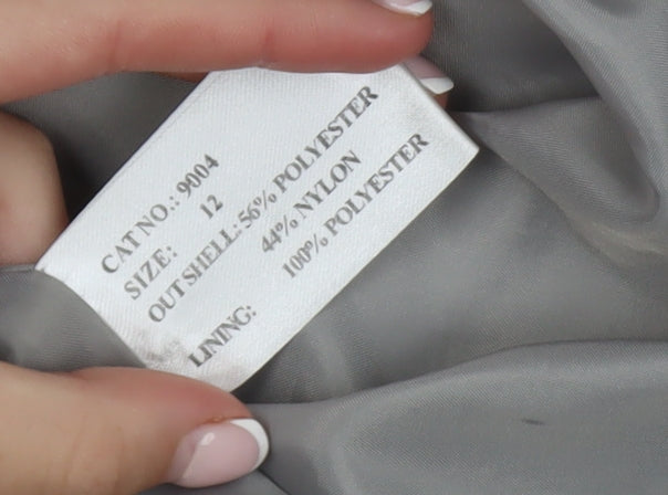 Finesse Women’s Grey Size 12 Mid-Length Zip Jacket