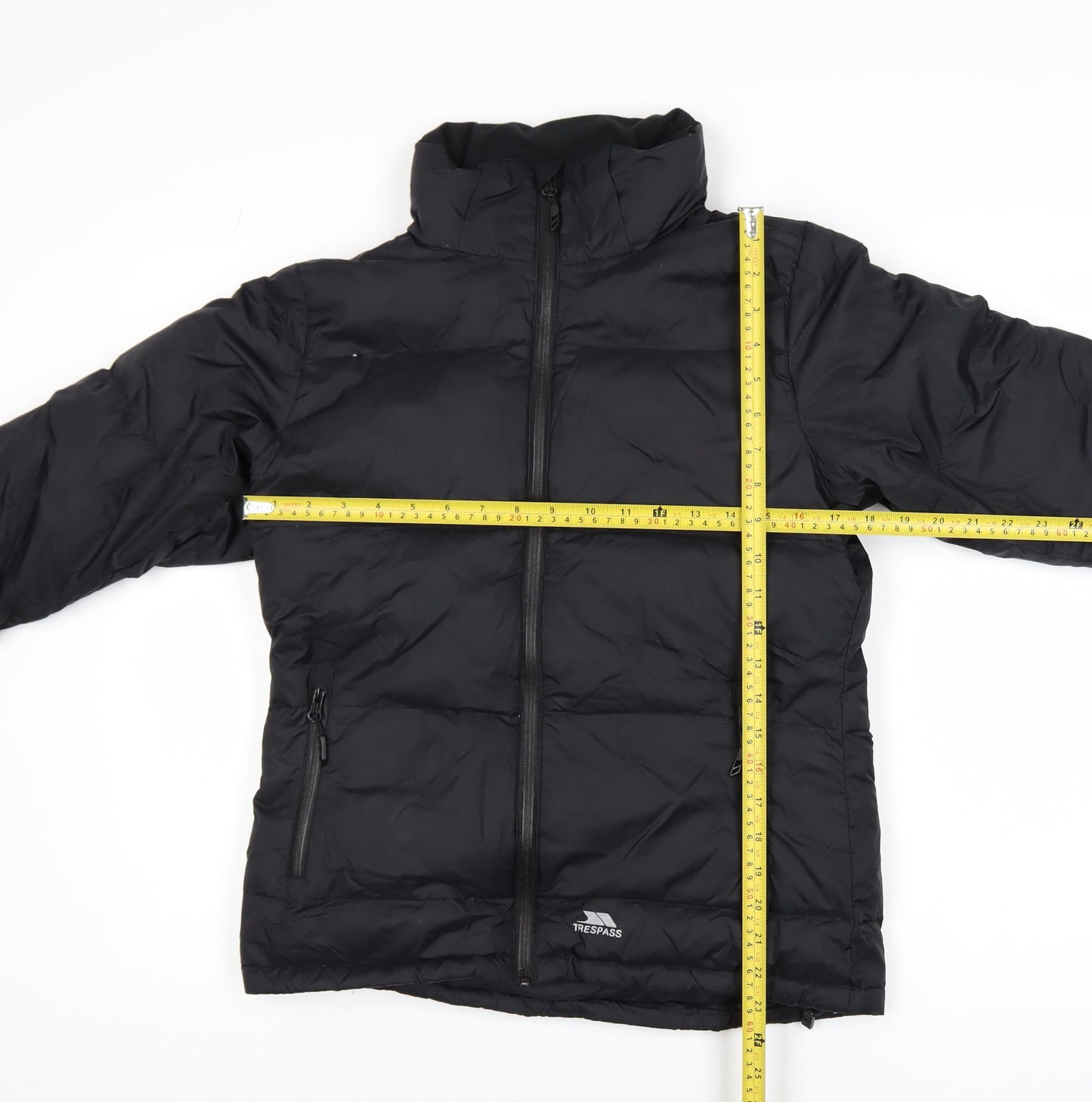 Trespass Men's Black Small Down Puffer Jacket Water Resistant Winter Coat