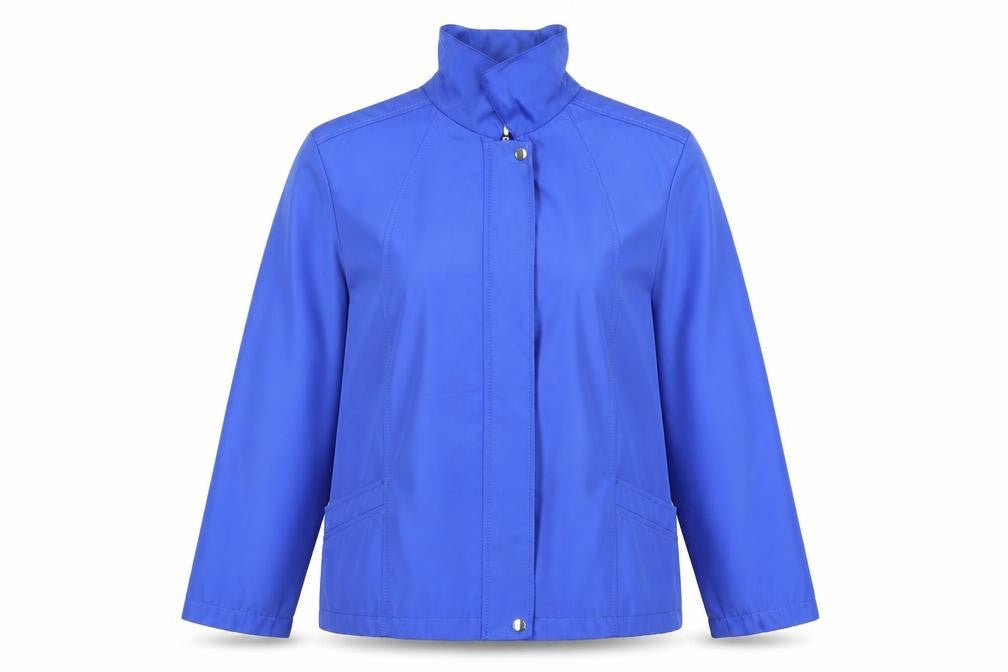 Bonmarché Womens Blue L Basic Mid-Length Zip Jacket