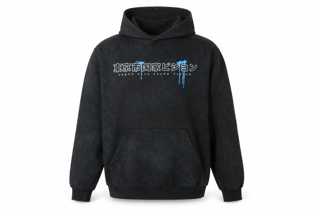 boohooMAN Men's Black Graphic Pullover Hoodie Size S