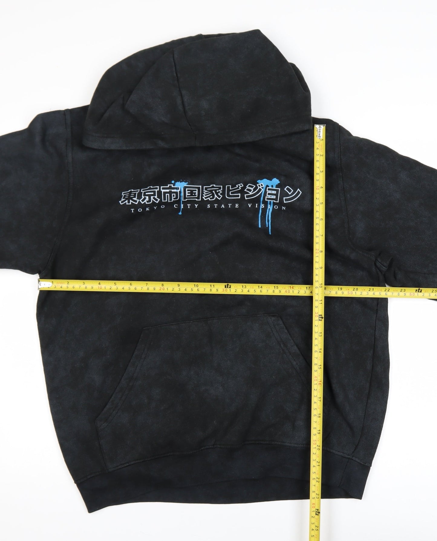 boohooMAN Men's Black Graphic Pullover Hoodie Size S