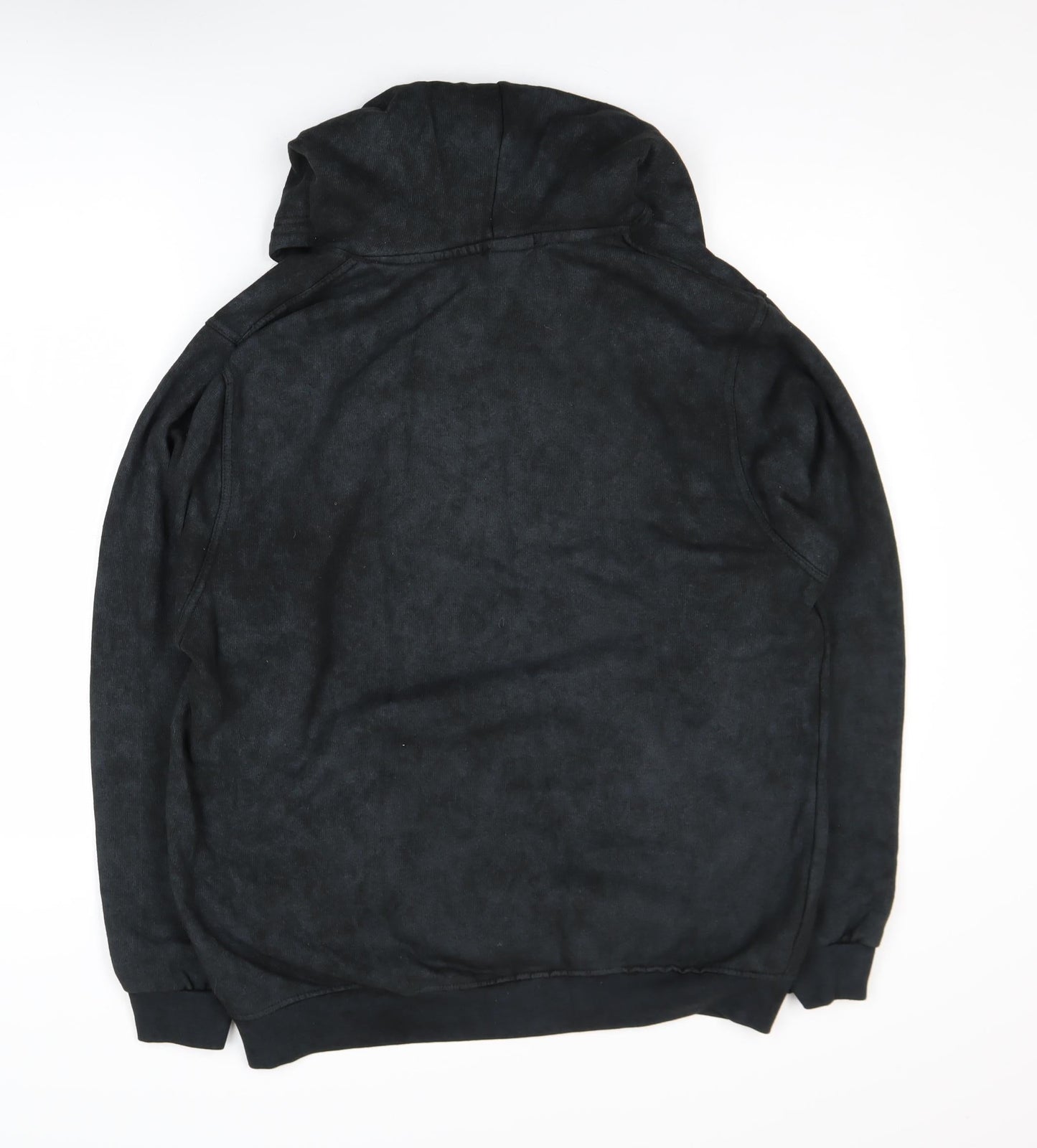 boohooMAN Men's Black Graphic Pullover Hoodie Size S
