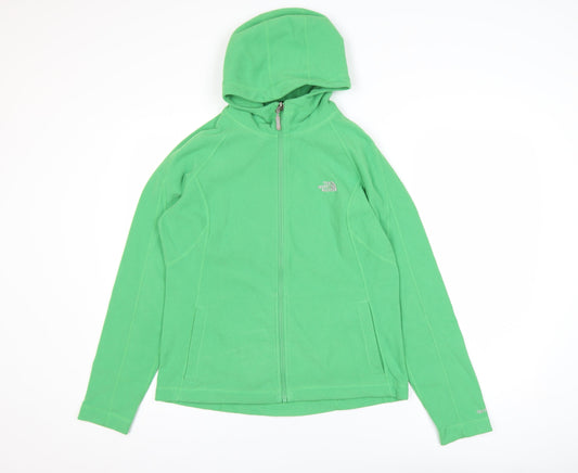 The North Face Women's Green Fleece Full Zip Hooded Active Jacket Size L