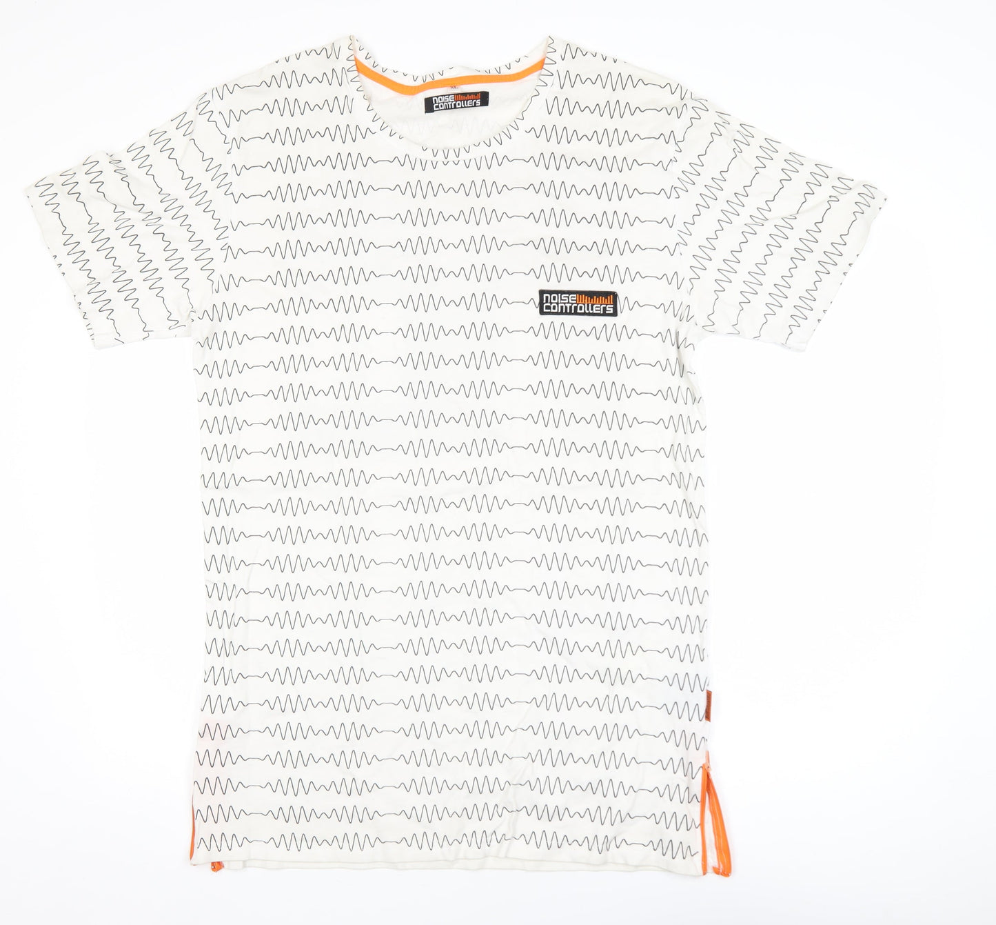 Noisecontrollers Men's White XL Graphic Music T-Shirt Cotton