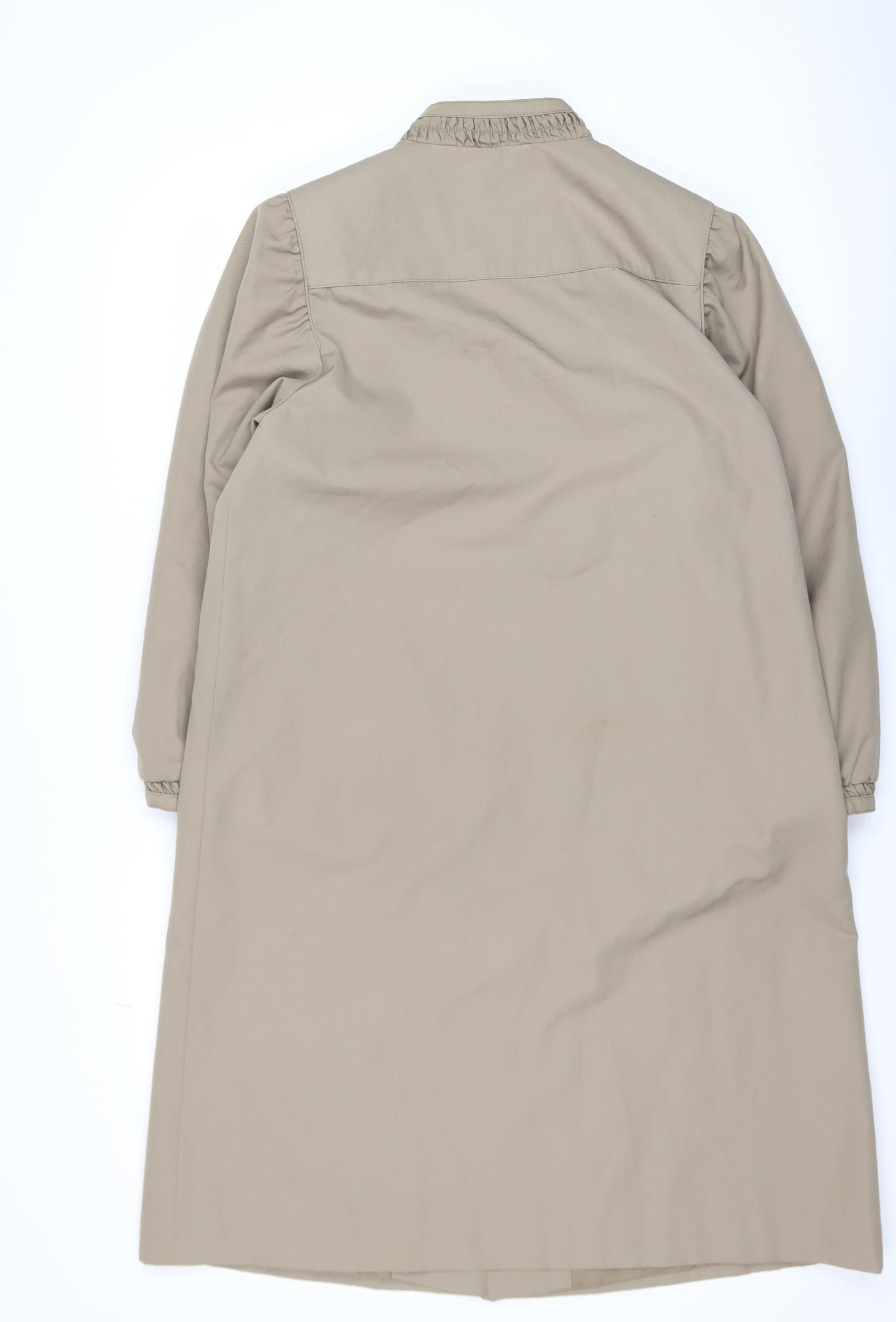Marks and Spencer Women Beige Petite Fit Long Overcoat Size 12