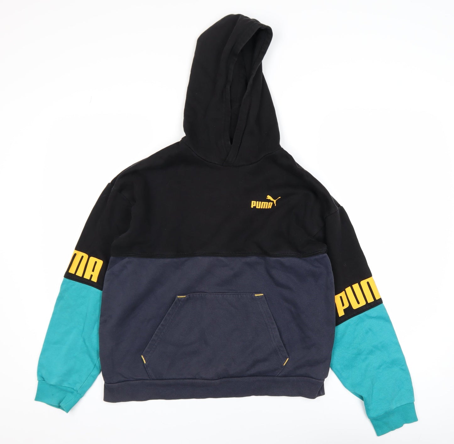 Puma Boys Multicoloured Pullover Hoodie 13-14 Years Cotton Blend