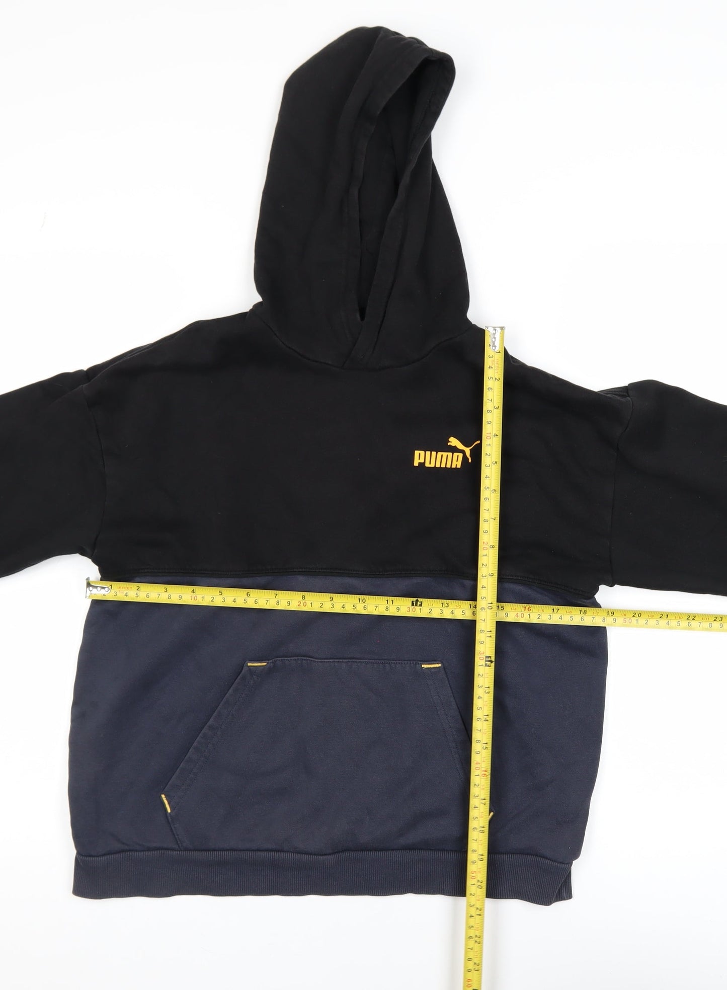 Puma Boys Multicoloured Pullover Hoodie 13-14 Years Cotton Blend