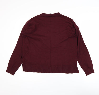 Oasis Mens Red Medium Crew Neck Pullover Jumper