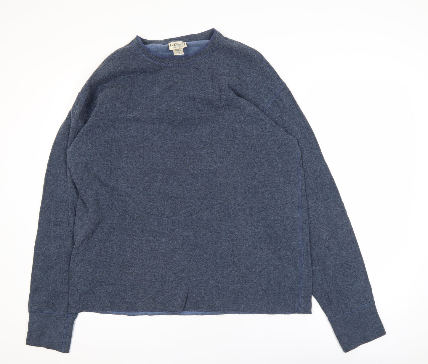 L.L. Bean Men's Blue Cotton Pullover Crew Neck Sweatshirt Size L
