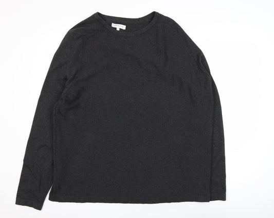Red Herring Men's Black Cotton Crew Neck Pullover Jumper XL