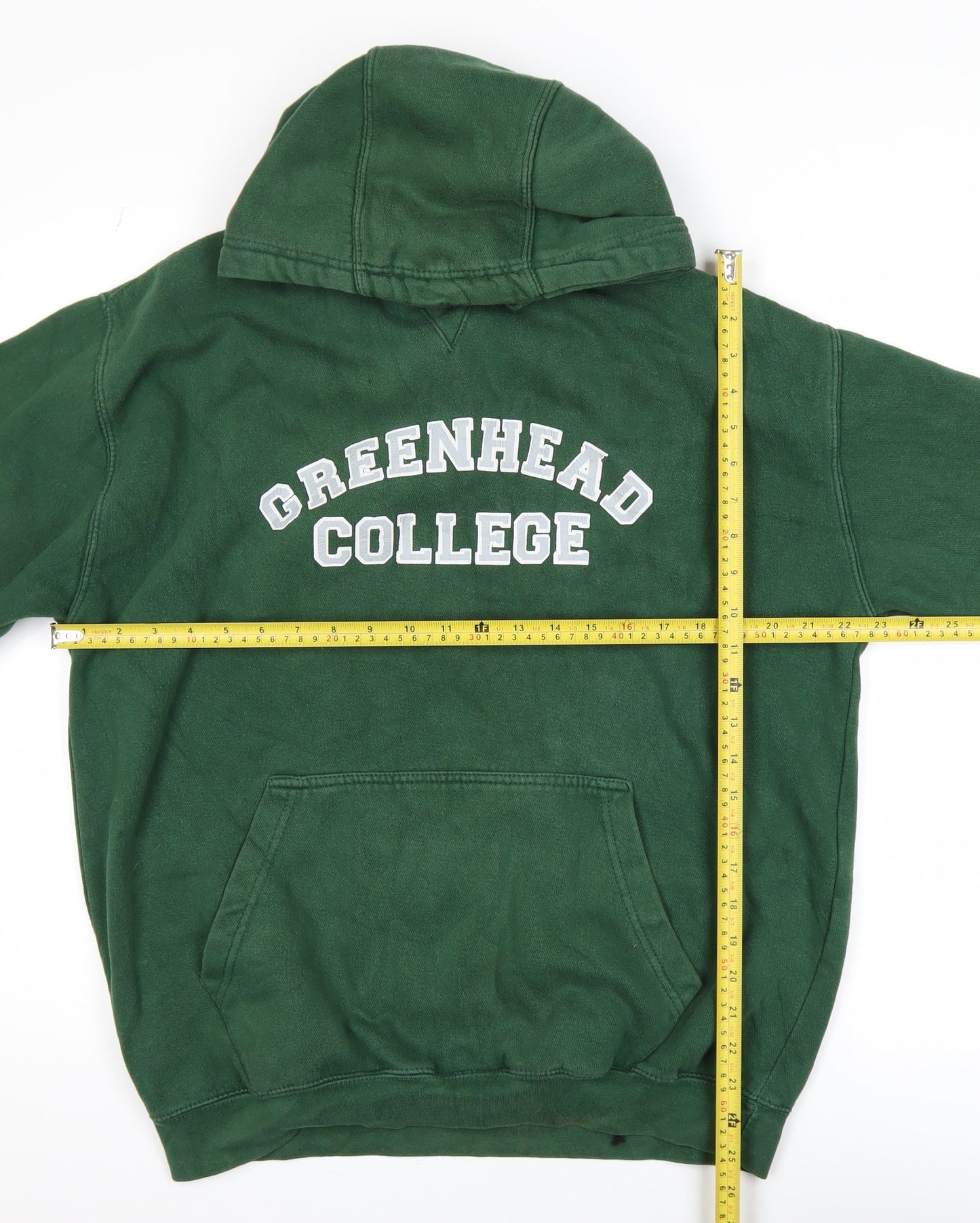 Just Hoods AWDis Green Men's Pullover Hoodie L College Graphic