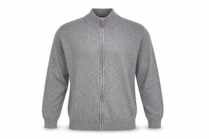 Cotton Traders Men’s Grey 2XL Full Zip Cotton Jumper