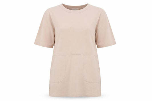 COS Women Beige Cotton Short Shift Dress XS Half Sleeve