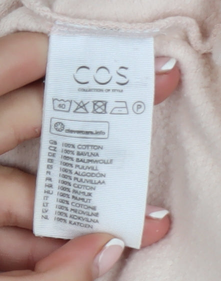 COS Women Beige Cotton Short Shift Dress XS Half Sleeve